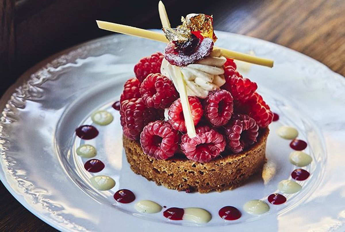 Tartelette aux framboises et à la crème citron-verveine