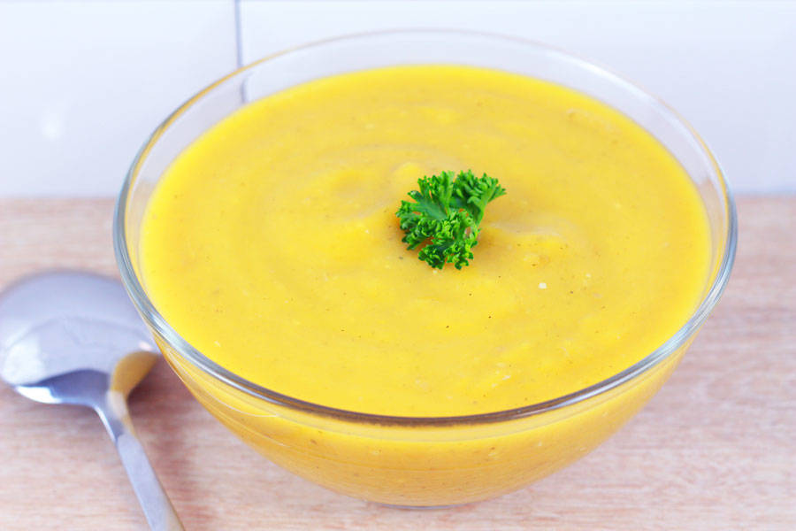 SOUPE DE COURGE BUTTERNUT AU CITRON CONFIT