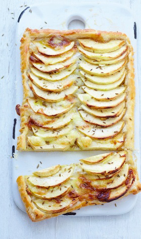 Tarte au camembert et aux pommes