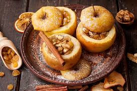 Pomme rôtie aux fruits secs