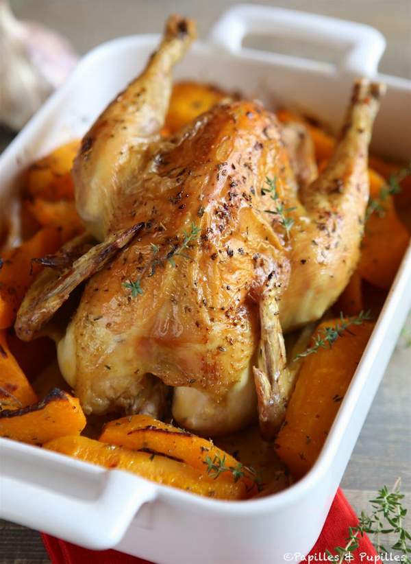 Poulet et Butternut rôtis