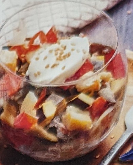 Fondue d’aubergine en verrine