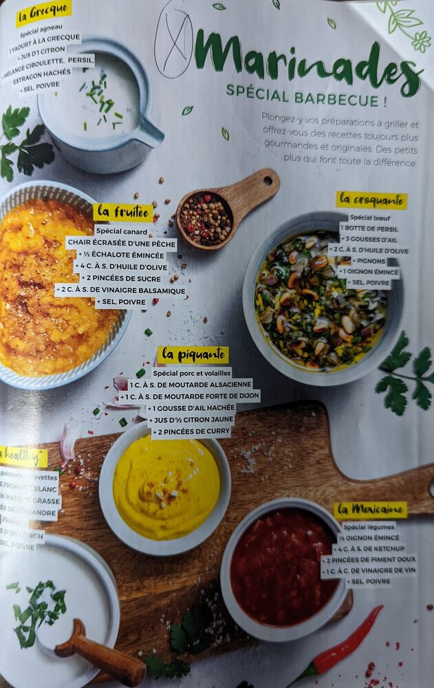 Marinades spécial barbecue