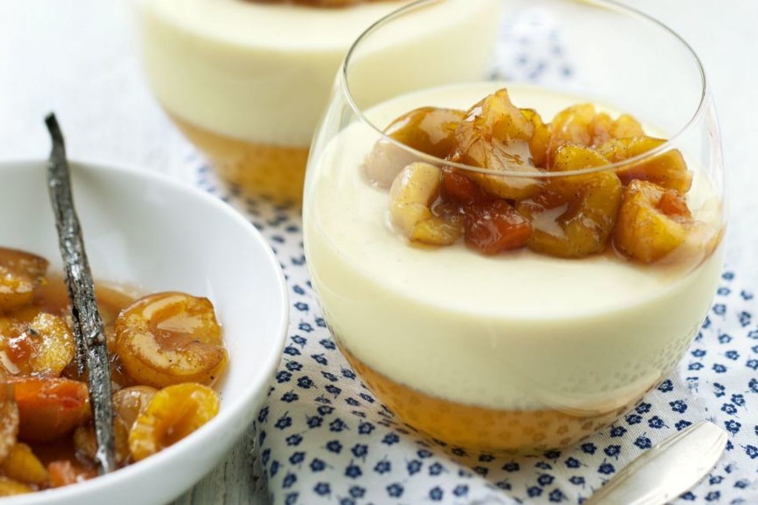 PANNA COTTA, THE A LA MIRABELLE, GELEE DE YUZU