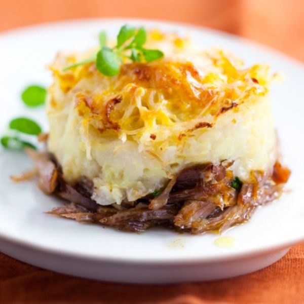 PARMENTIER DE TOPINAMBOURS AU CONFIT DE CANARD