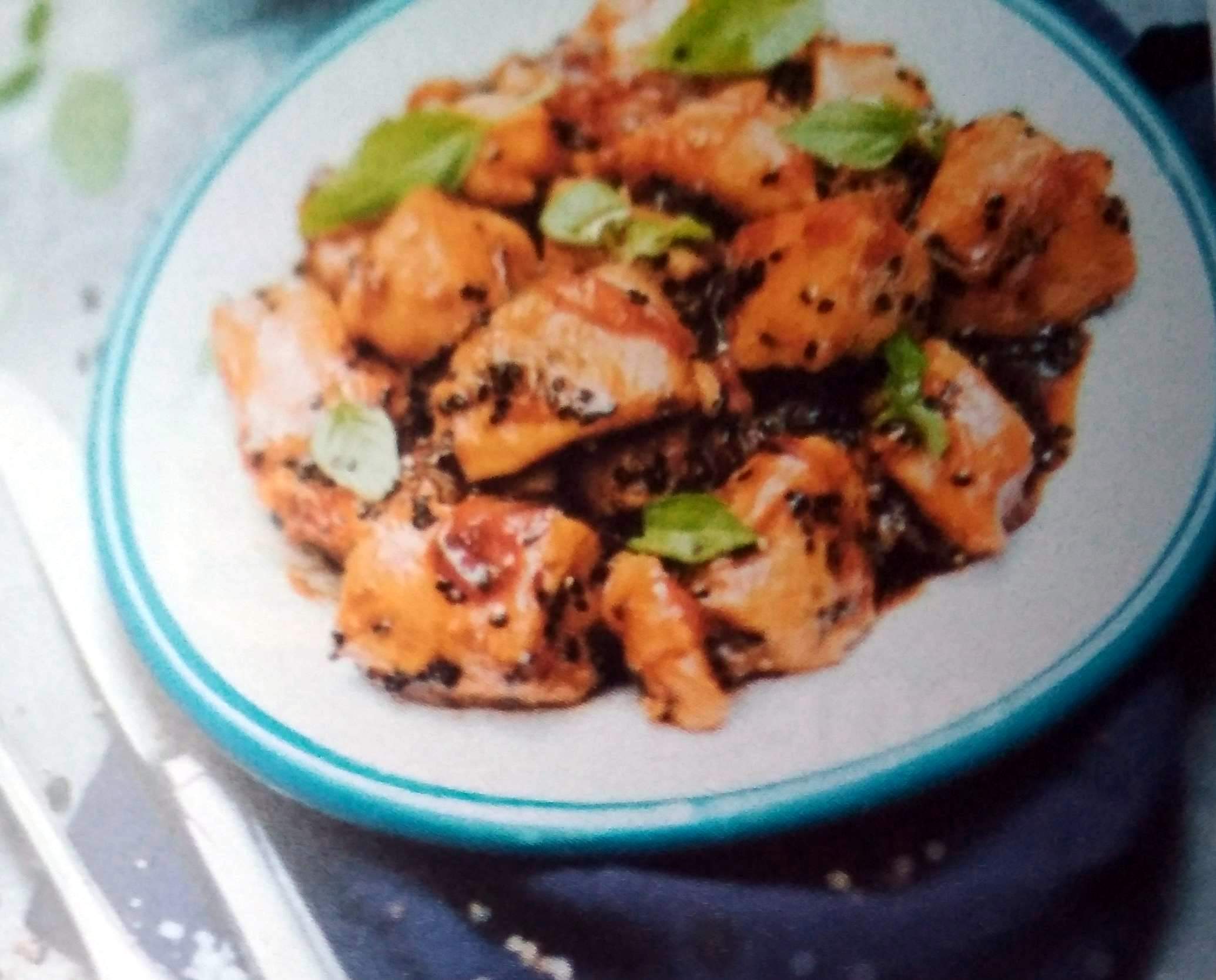 Poulet au caramel-sésame