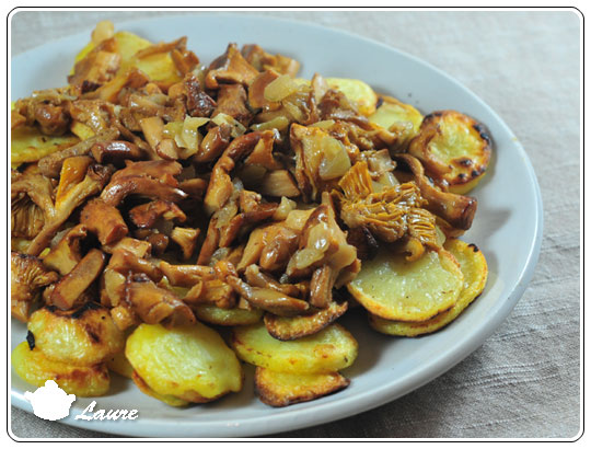 Gratin de girolles et pommes nouvelles