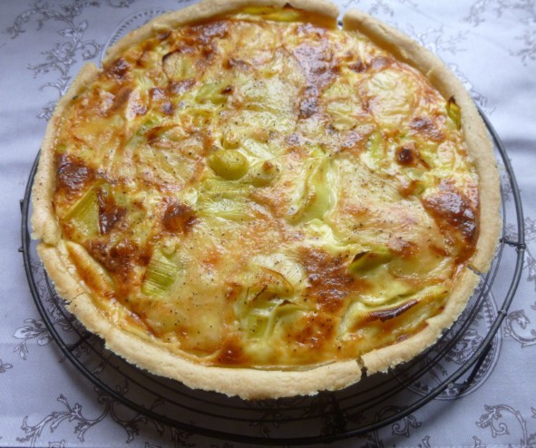 Tarte à la crème de maroilles et aux poireaux