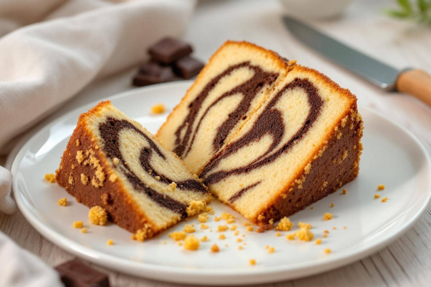 Cake marbré fondant